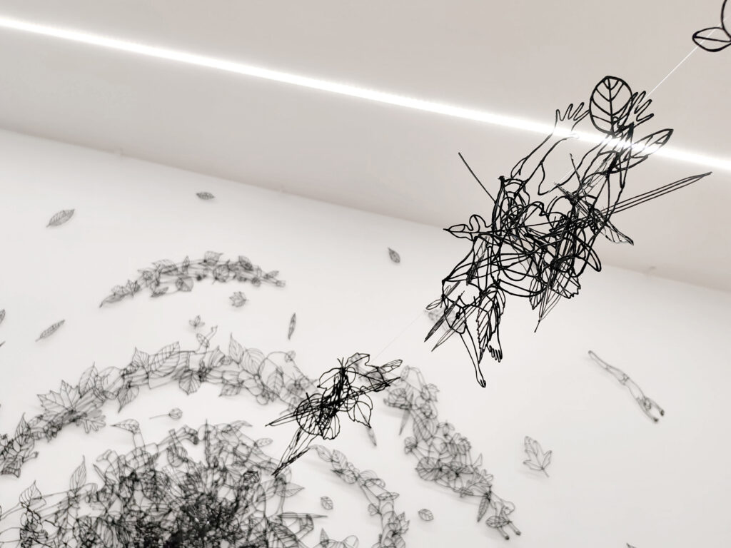 Polifonia di una creazione (detail), 2025, environmental dimensions, PLA filament, GAGGENAU Milano